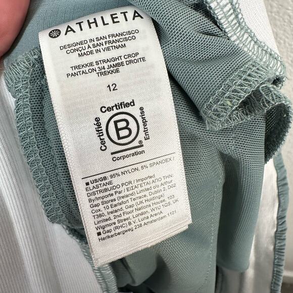 Athleta Womens Trekkie Straight Crop in Minimalist Grey Pant Size 12 - Picture 7 of 9